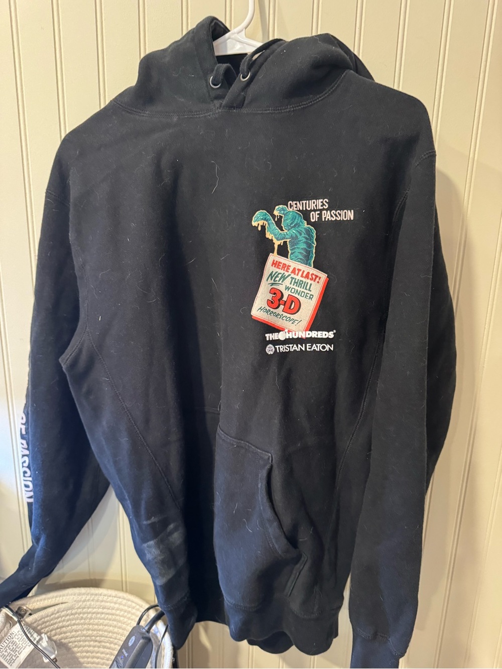 The Hundreds Black Graphic Pullover Hoodie with Colorful Chest Print